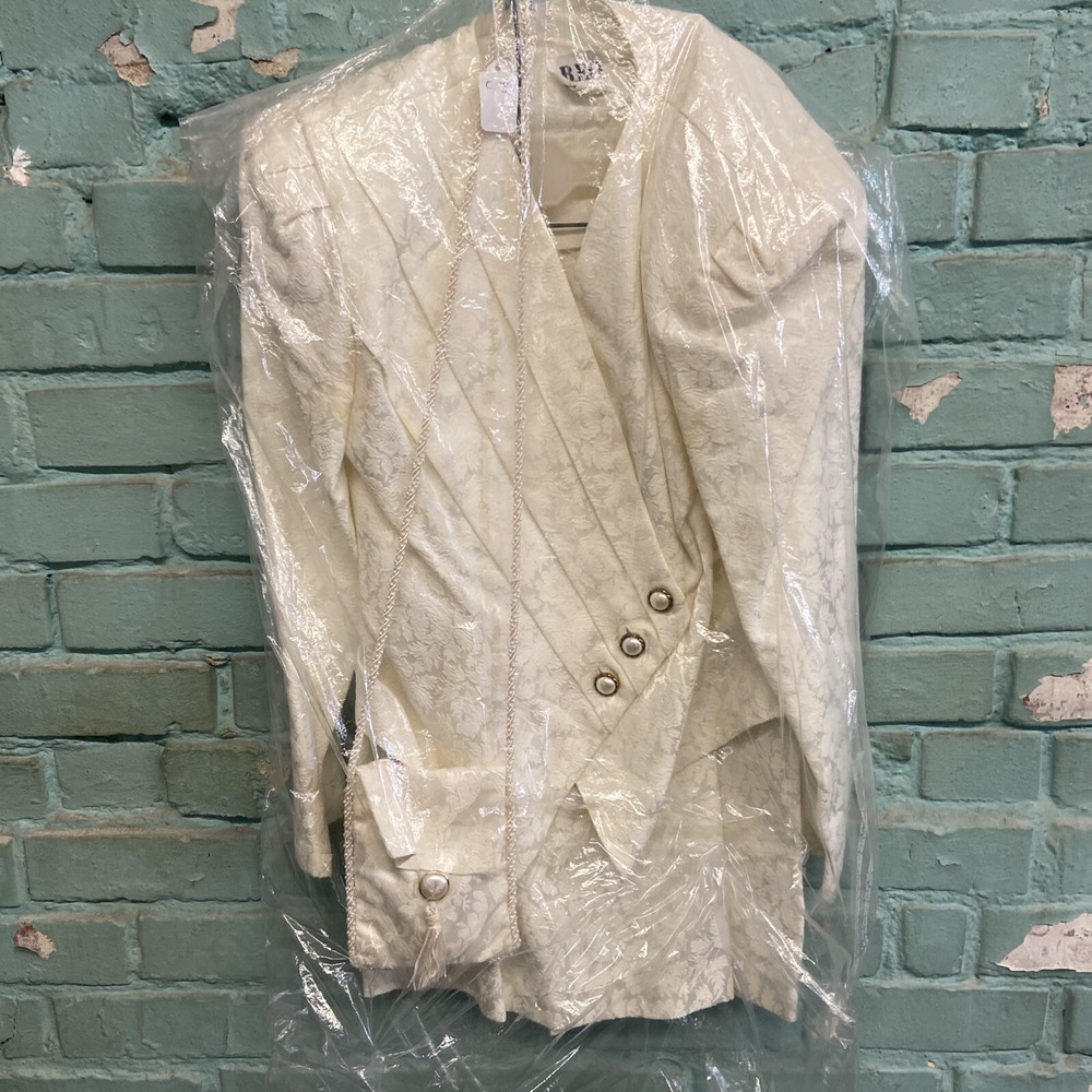 REO Originals Blazer Skirt And Purse Size 6  Vintage Three‎ Piece Set White Lace